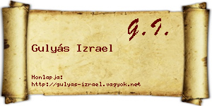 Gulyás Izrael névjegykártya