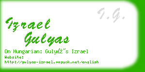izrael gulyas business card